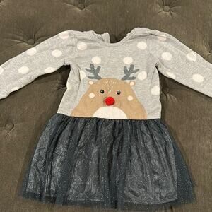 H&M reindeer sweater dress with tutu size 12-18 months